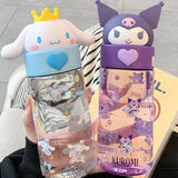 Sanrio Transparent Travel Water Bottle Hello Kitty Kuromi Cinnamoroll My Melody (500ml)