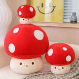 23cm Mushroom Plush Toy Stuffed Soft Kawaii Shiitake Mushroom Super Mario Level Up