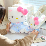 Sanrio Hello Kitty Big Pink Bow Blue Lace Dress Plushie