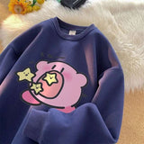 Kirby Super Star Pure Cotton Sweater Plush Thickened Oversize Loose Round Neck - LoveJojo