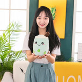 Cute Bubble Tea Plush Toy Stuffed Milk Tea Soft Boba Fruit Tea Cup Plushie