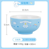 Sanrio Cinnamoroll Ceramic Plate Breakfast Mug Salad Bowl Glass Set - LoveJojo