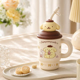 Sanrio Kawaii PomPomPurin 316 Stainless Steel Cup With Lid & Straw - 500ml