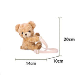 Plush Brown Teddy Bear Bag Crossbody Handbag Fur