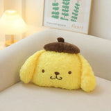 Sanrio PomPomPurin Plush Pillow & Car Headrest Neck Pillow Cushion Seat Belt Cover