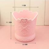 Floral Heart Pen Pot Organiser Tub Holder - Pink, Lilac, Blue