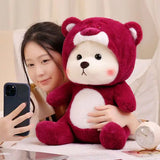 Cute Rose Red Bear Plush Toy