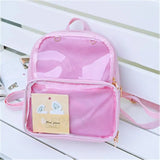 Clear Transparent Bow School Backpack Rucksack Japanese School