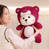 Cute Rose Red Bear Plush Toy