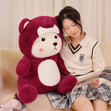 Cute Rose Red Bear Plush Toy