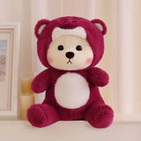 Cute Rose Red Bear Plush Toy