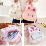 Rabbit Fur Star Bunny Plush Chain Bag Plush Cushion - LoveJojo