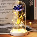 Beauty & The Beast Eternal Red Rose In Glass Dome with LED Lights
