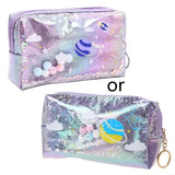 Pencil Case Laser Space Planets Big Makeup Bag Cosmetic Case