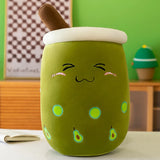 Cute Bubble Tea Plush Toy Stuffed Milk Tea Soft Boba Fruit Tea Cup Plushie