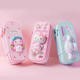 Sanrio Zipped Pencil Case Kawaii Hello Kitty Cinnamoroll My Melody