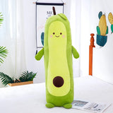 Squishy Avocado Plush Toy Happy Green Fruit Plushie Long Kawaii Pillow Food Themed