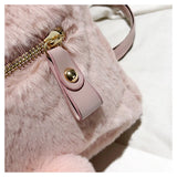 Faux Fur Mini Rabbit Ear Backpack - LoveJojo