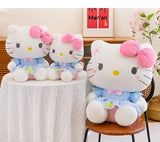 Sanrio Hello Kitty Big Pink Bow Blue Lace Dress Plushie