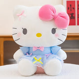 Sanrio Hello Kitty Big Pink Bow Blue Lace Dress Plushie