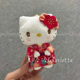 Sanrio Hello Kitty Japanese Kimono Cherry Blossom Plush Keyring