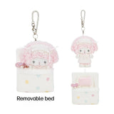 Sanrio Good Night Sleep Plush Keychain Masyumaro My Melody Piano Kawaii Bag Charm