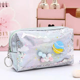 Pencil Case Laser Space Planets Big Makeup Bag Cosmetic Case
