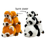 Double-Sided Panda Raccoon Plush Toy Red Panda - LoveJojo