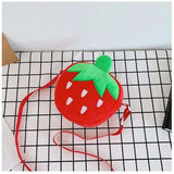 Red Strawberry Crossbody Bag Gold Chain