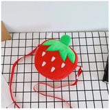 Red Strawberry Crossbody Bag Gold Chain