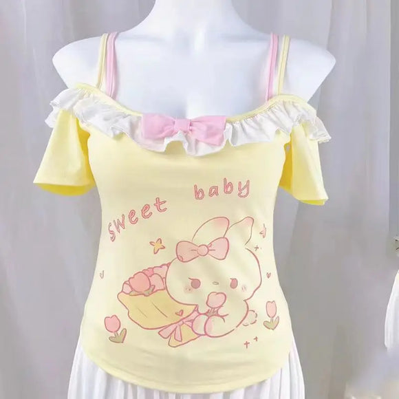 Kawaii Japanese T-shirt Cute Harajuku Top - LoveJojo