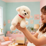 Teddy Dog Bichon Frise Puppy Plush White Stuffed Soft Animal Toy