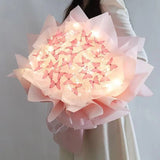 Butterfly Bouquet With Light String Handmade Flower Bouquet