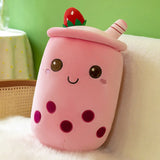 Cute Bubble Tea Plush Toy Stuffed Milk Tea Soft Boba Fruit Tea Cup Plushie