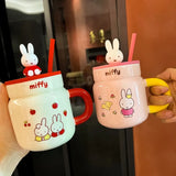 Miffy Ceramic Cup With Straw 540ml