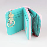 Bluebird Polly Pocket Pink Stitched Zipper Wallet Card Holder