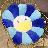 Japan Sunflower Face Plush Seat Cushion Rainbow Flower Chair Cushion Pillow Stuffed