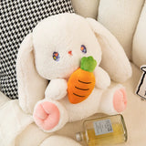 Hug Heart Bunny Plushie Stuffed Animals Carrot Star Decor Rabbit Toy Baby Bottle - LoveJojo