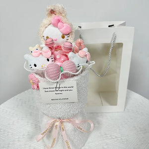 Kawaii Kuromi My Melody Hello Kitty Plush Doll Bouquet Sanrio Stuffed Plushie Birthday Valentine's Day Graduation Gift