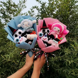 Sanrio Hello Kitty Halloween Cinnamoroll Kuromi Kawaii Plush Bouquet
