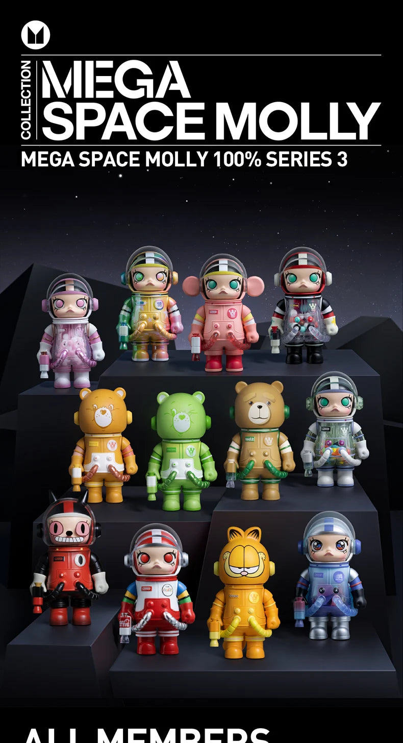 その他 POP MART SPACE MOLLY MEGA 100% series03 Genuine Pop Mart Mega Space Molly 100% Series 3 Blind Box Figures