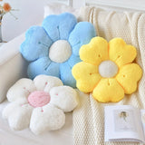 Flower-Shaped Plush Throw Pillow Cushion