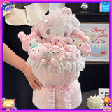 Sanrio Hello Kitty Plush Bouquet My Melody Cinnamoroll Kuromi Kawaii Flowers