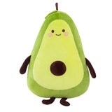 Squishy Avocado Plush Toy Happy Green Fruit Plushie Long Kawaii Pillow Food Themed