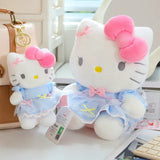 Sanrio Hello Kitty Big Pink Bow Blue Lace Dress Plushie