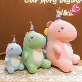 Pastel Party Dinosaur Plush Rainbow Plush Toy