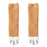 Fluffy Fuzzy Animal Cat Paw Print Socks Warm for Winter and Cold Weather