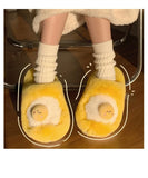 Sanrio Gudetama Cute Soft Fluffy Home Slippers Warm Plush Shoes - LoveJojo