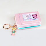 Bluebird Polly Pocket Pink Stitched Zipper Wallet Card Holder