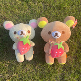 San-X Rilakkuma Bear Strawberry Plush Toy